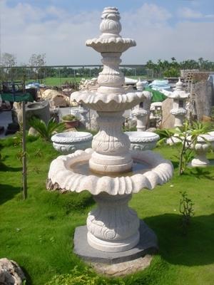 白玉石雕喷泉